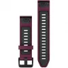 Pulseira de silicone para relógio GARMIN Quickfit 010-13391-04, 20 mm, grafite/vermelho