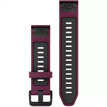Pulseira de silicone para relógio GARMIN Quickfit 010-13391-04, 20 mm, grafite/vermelho