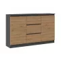 Cómoda 2D3S 120x30x75 cm, antracite/artisan