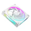 DeepCool FL12 WH 3-in-1 ventoinhas de caixa de 120 mm (3 un.), 2150 rpm, rolamento de fluido dinâmico, PWM de 4 pinos, brancas