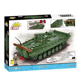 Conjunto de construção Cobi Blocks BMP-1 758 peças – modelo à escala em blocos