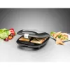 Máquina de sanduíches Rommelsbacher ST 1410 — 4 sanduíches, 1400 W, placas antiaderentes, preto/prateado