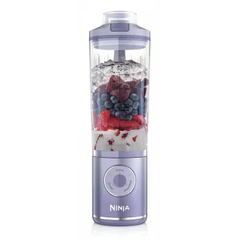 Blender portátil Ninja BC251EULD — recipiente de 0,57 L, bateria 11,1 V, lâminas de aço inoxidável, lavanda/transparente
