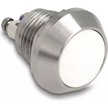 Botão de pressão DELOCK 22035 12 mm, 2x terminal de parafuso, branco