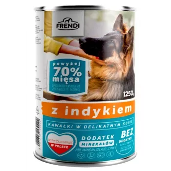 Ração húmida para cães Frendi FRENDI com pedaços de peru em molho fino 1250 g