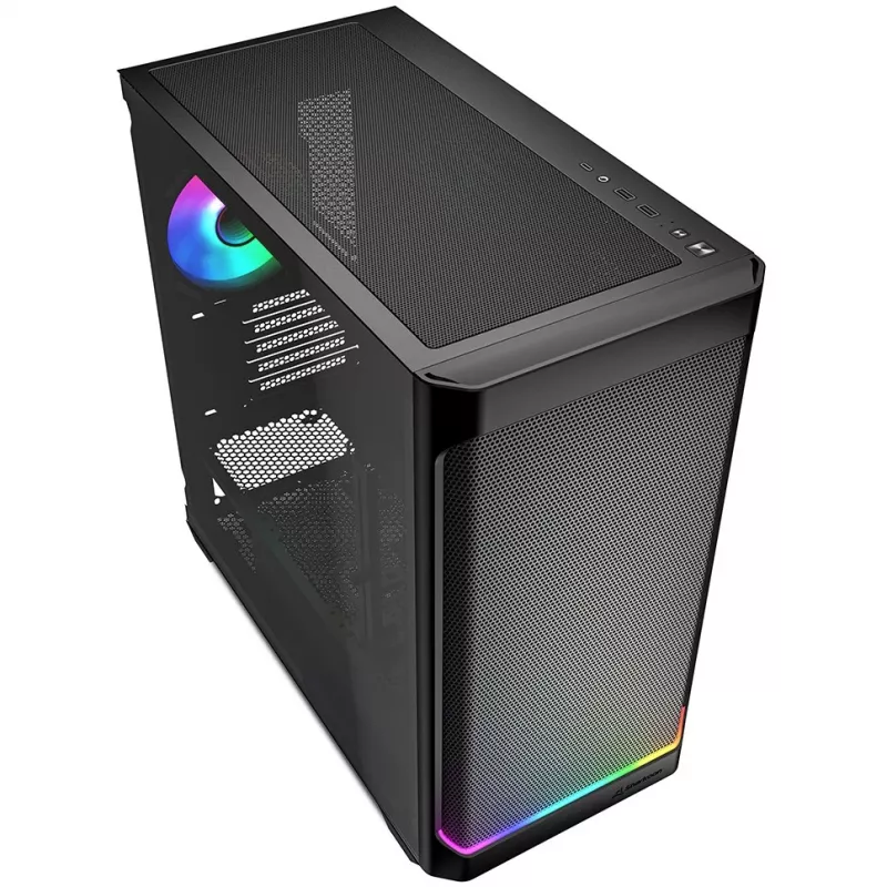 Sharkoon MK4W RGB Strip Micro Tower preto