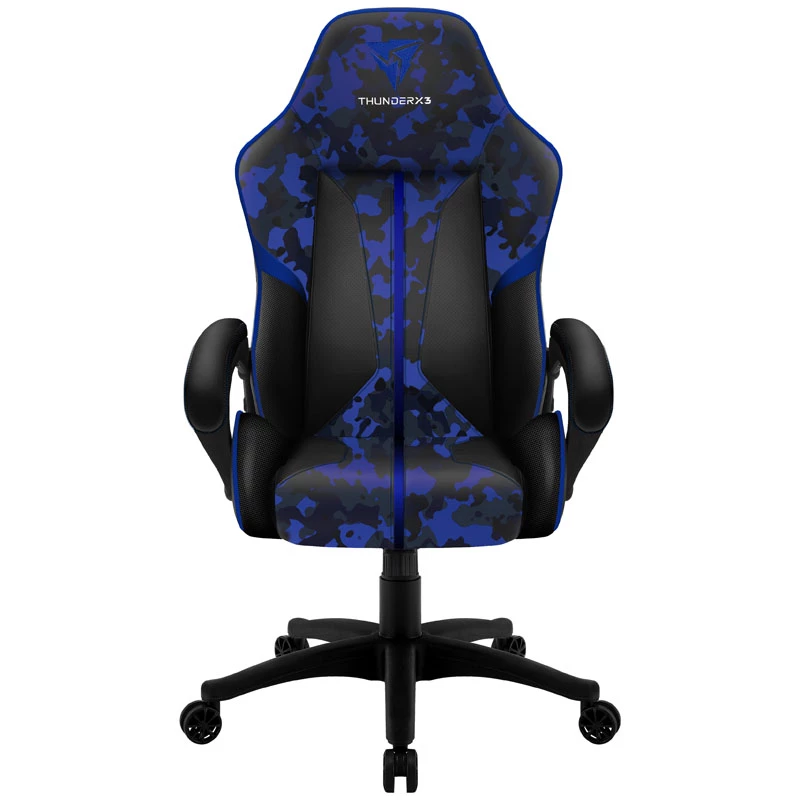 Cadeira gaming thunder x3 BC1 Camo Blue com assento ajustável em altura e reclinável