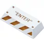 Enter Aluminum Alloy Artisan Keycap, tecla branco/laranja