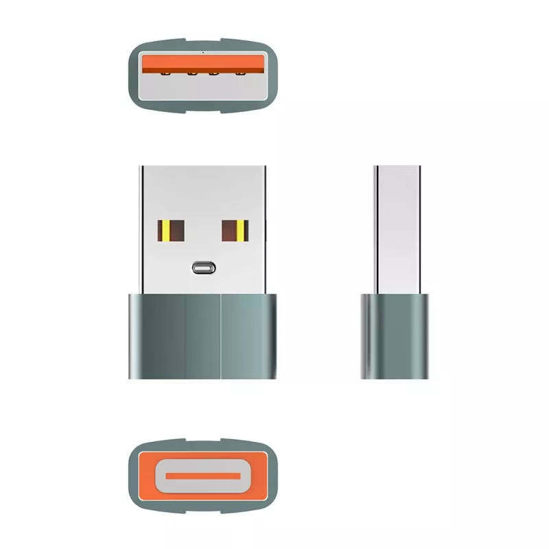 Adaptador USB-C para USB-A ColorWay CW-AD-CA — USB 3.0 até 5 Gbit/s, compacto, Plug-and-Play