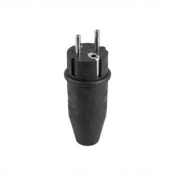 ABL Sursum ABL Ficha SCHUKO de borracha 100000039 TPE preta IP44 até 3x 2,5 mm (100000039)