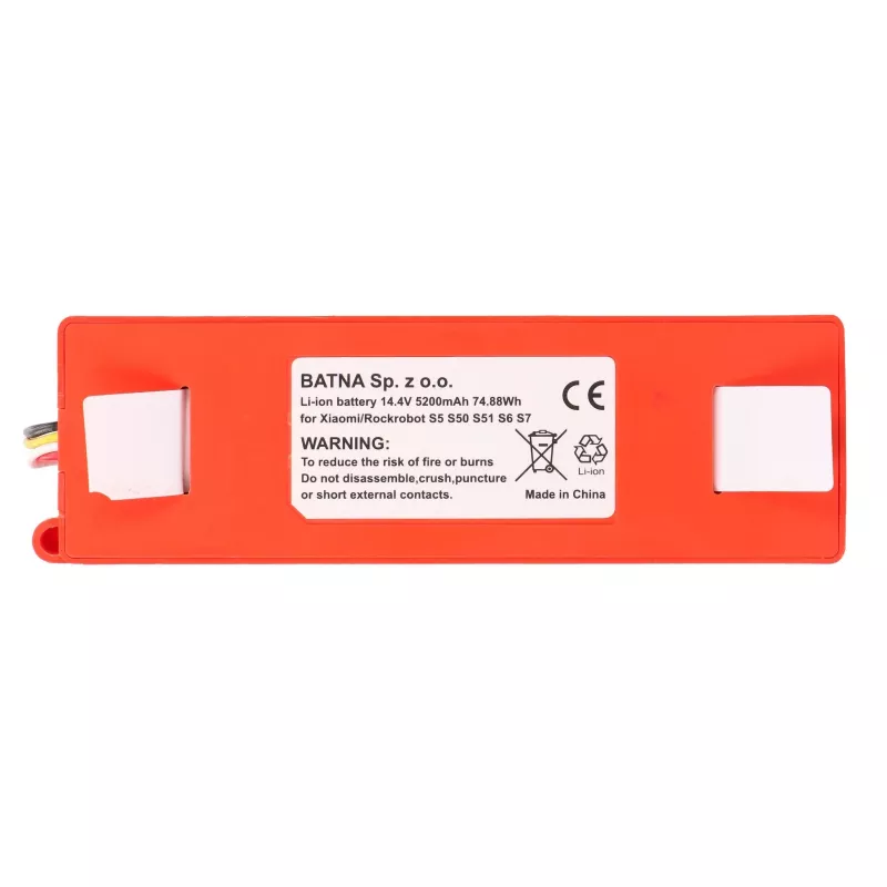 Bateria de substituição para aspirador Xiaomi Mi Robot / Roborock S50 S55, 14,4 V 5200 mAh