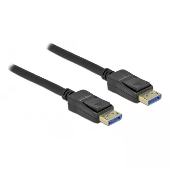 Cabo DisplayPort Delock - DisplayPort (M) a DisplayPort (M) - DisplayPort 2.0 - 3,0 m - Suporta 10K 60 Hz (10.240 x 4320) - preto (80263)