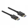 Cabo DisplayPort Delock - DisplayPort (M) a DisplayPort (M) - DisplayPort 2.0 - 3,0 m - Suporta 10K 60 Hz (10.240 x 4320) - preto (80263)