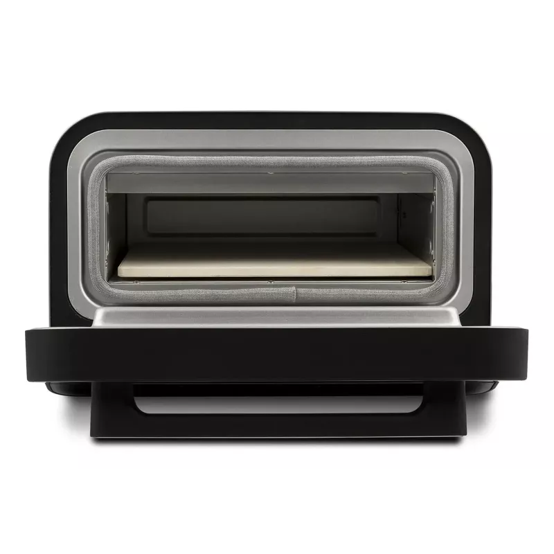 Forno de pizza G3FERRARI G10204 — forno de pizza de bancada, 1 pizza, 1850 W, máx. Ø 30 cm, preto/prateado