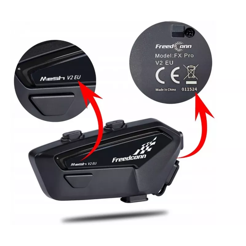 Intercomunicador para motociclo FreedConn FX Pro V2 EU MESH