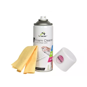 Espuma de limpeza Tracer 400ML + pano de microfibra