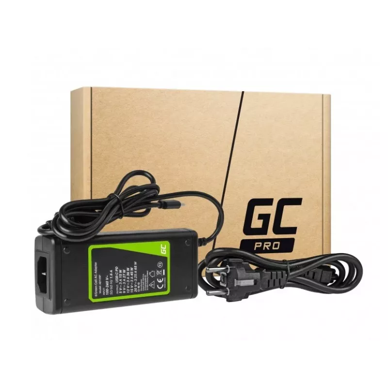 Carregador USB-C Green Cell AD134P adaptador AC 65W para portátil tablet smartphone