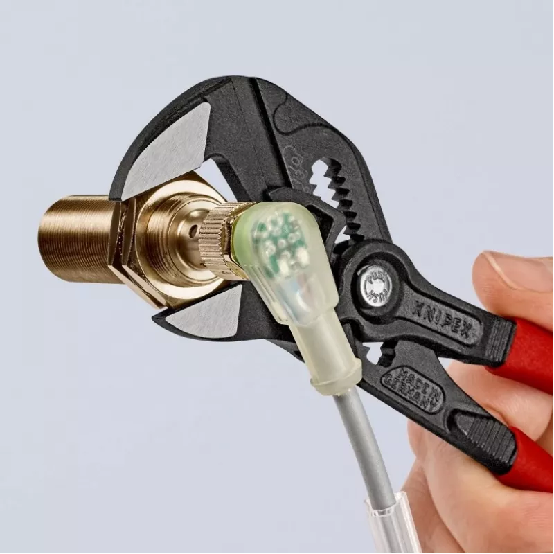 Knipex 86 01 180 chave de tenaz, 180 mm, abertura máx. 40 mm, ajustável em 15 posições, vermelha