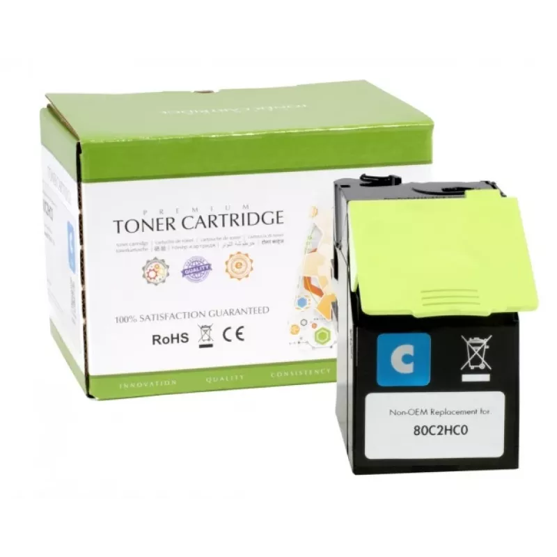 Compatível Static-Control Lexmark 802HC (80C2HC0), ciano, 3000 páginas