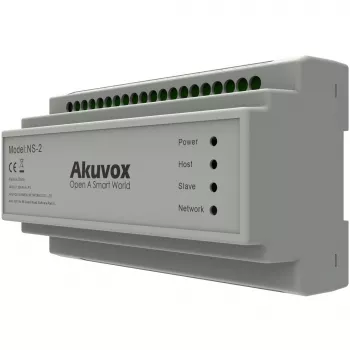 Akuvox NS-2 Switch de rede Fast Ethernet (10/100) calha DIN cinzento