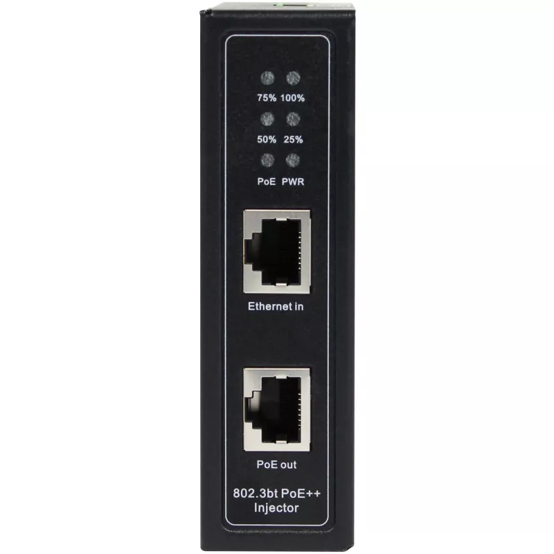 Injetor PoE ALLNET ALL-PI2014-I-BT90 90W Industrial Gigabit, caixa metálica DIN