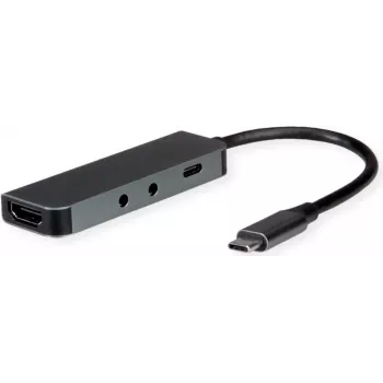 Dock para portátil ROLINE 12021125 USB 3.2 Gen 1 Type-C cinzento 100W