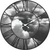 NeXtime Relógio 3037 Clouds, Ø39 cm, parede, preto