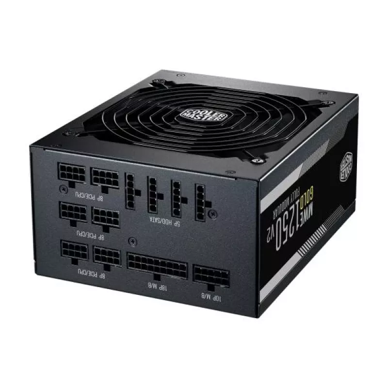 Fonte de alimentação Cooler Master MPE-C501-AFCAG-EU MWE Gold V2, ATX 1250W, RTX Ready, Modular, 140mm, Preto