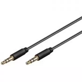 Cabo de ligação jack 3,5 mm Wentronic Goobay, 1 m - ficha jack 3,5 mm (3 polos, estéreo) > ficha jack 3,5 mm (3 polos, estéreo) (69117)