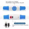 Coleira LED KABB azul para cães e gatos – recarregável, coleira de segurança ajustável com iluminação