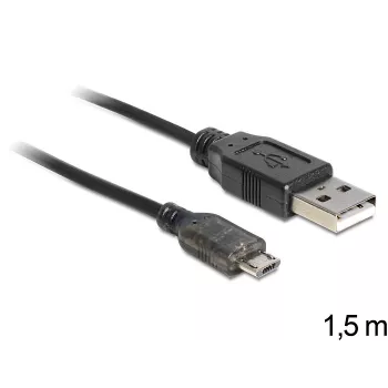 Cabo USB DeLOCK USB 2.0-A - USB micro-B 1,5 m