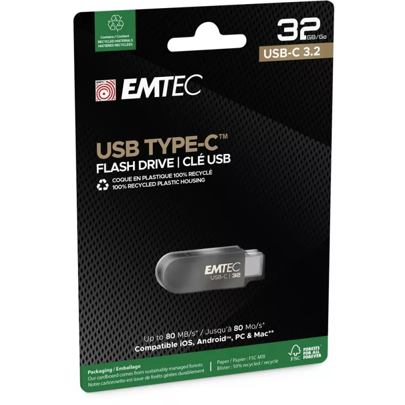 Pen USB Emtec 32 GB USB Type-C 3.2 Gen 1 C280