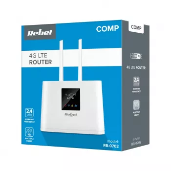 Router Rebel Comp RB-0702 4G LTE — router móvel/LTE, suporte SIM