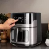 Fritadeira Black & Decker BXAF6500E 6,5 l, 1600 W, controlo digital por toque, 8 programas, 80–200 °C