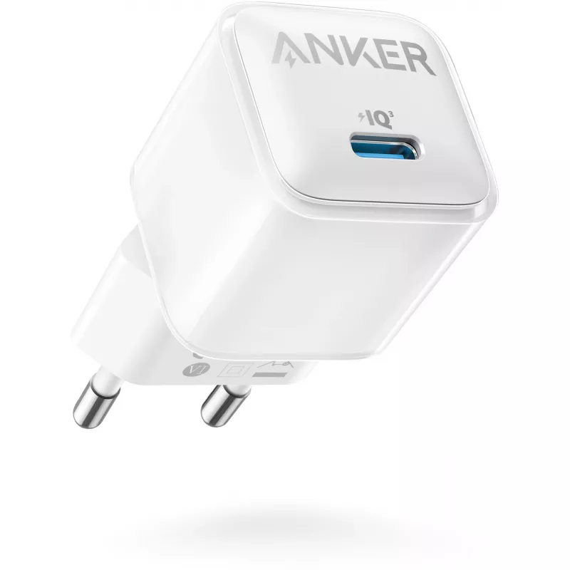 Carregador Anker 511 Nano Pro USB de carregamento rápido para telemóvel e tablet, interior, branco