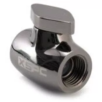 Válvula de esfera XSPC G1/4, corpo em latão com acabamento preto cromado, modelo WASC-504
