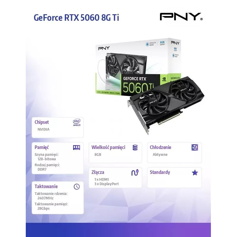 Placa gráfica GeForce RTX 5060 Ti 8 GB GDDR7