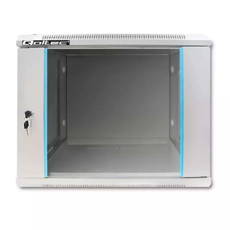 Armário rack QOLTEC 19 polegadas 9U 600x500x600 montagem na parede ou no chão caixa de servidor