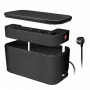 Régua de tomadas LogiLink LPS282U 4 tomadas de segurança 2 USB-A 1 USB-C preta