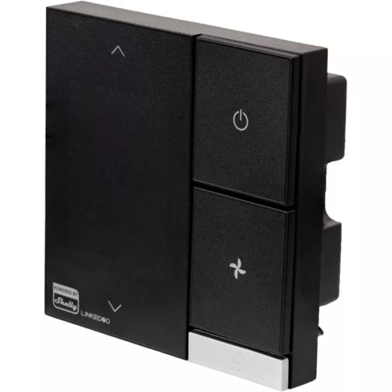 Shelly LinkedGo ST802-B termóstato HVAC inteligente, Wi-Fi, Bluetooth, compatível com Apple Home e Google Home, preto