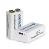 Bateria recarregável everActive 6F22/9V Li-ion 550 mAh com USB TYPE C