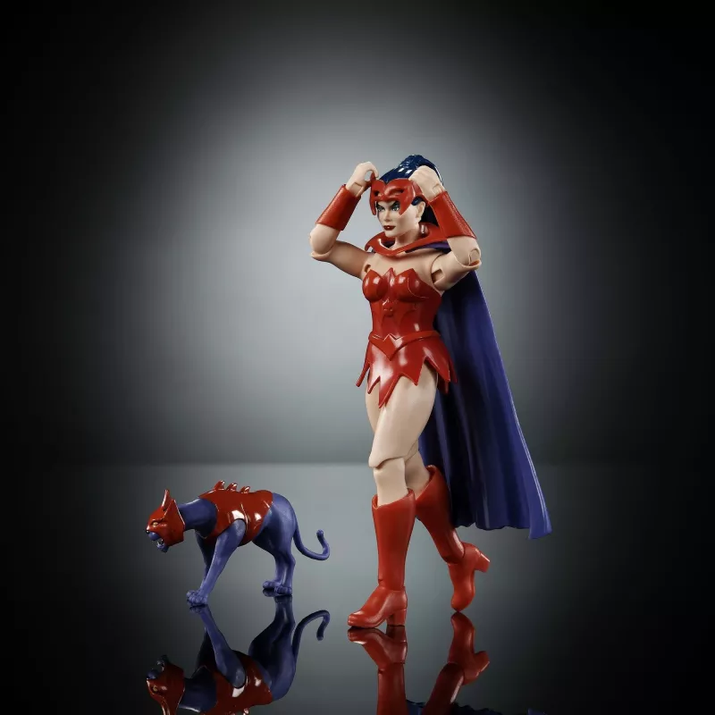 Figura de ação MATTEL MotU Origins Catra 5,5 polegadas – figura articulada colecionável