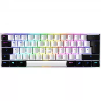 SKILLER SGK50 S4, teclado gaming branco/preto, layout PT, Kailh Red