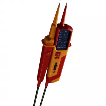 Testador de tensão e continuidade Wiha 45216 12–1000 V AC, testador manual para tensão alternada e continuidade