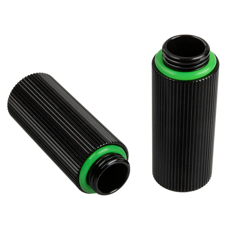 Adaptador G1/4 polegadas rosca macho para G1/4 polegadas rosca fêmea, BitsPower Touchaqua, reto 40 mm, preto (pack de 2)
