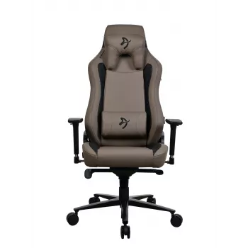 Cadeira gaming Arozzi Vernazza SoftPU castanha — design ergonómico, revestimento SoftPU