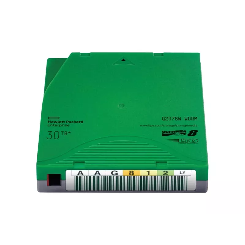 Hewlett Packard Enterprise HPE Ultrium WORM Data Cartridge - LTO Ultrium WORM 8 - 12TB / 30TB - etiquetas de identificação - verde (Q2078W)