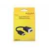 Delock 65587 adaptador HDMI-A macho para VGA (D-Sub 15) fêmea com áudio, preto/branco