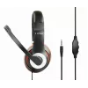 Headset gaming com fios GEMBIRD MHS-03-BKRD — binaural, circum-aural, 3,5 mm, cabo de 1,8 m, vermelho/preto