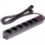Extensão UPS 3 m, 6 tomadas, com interruptor, preto